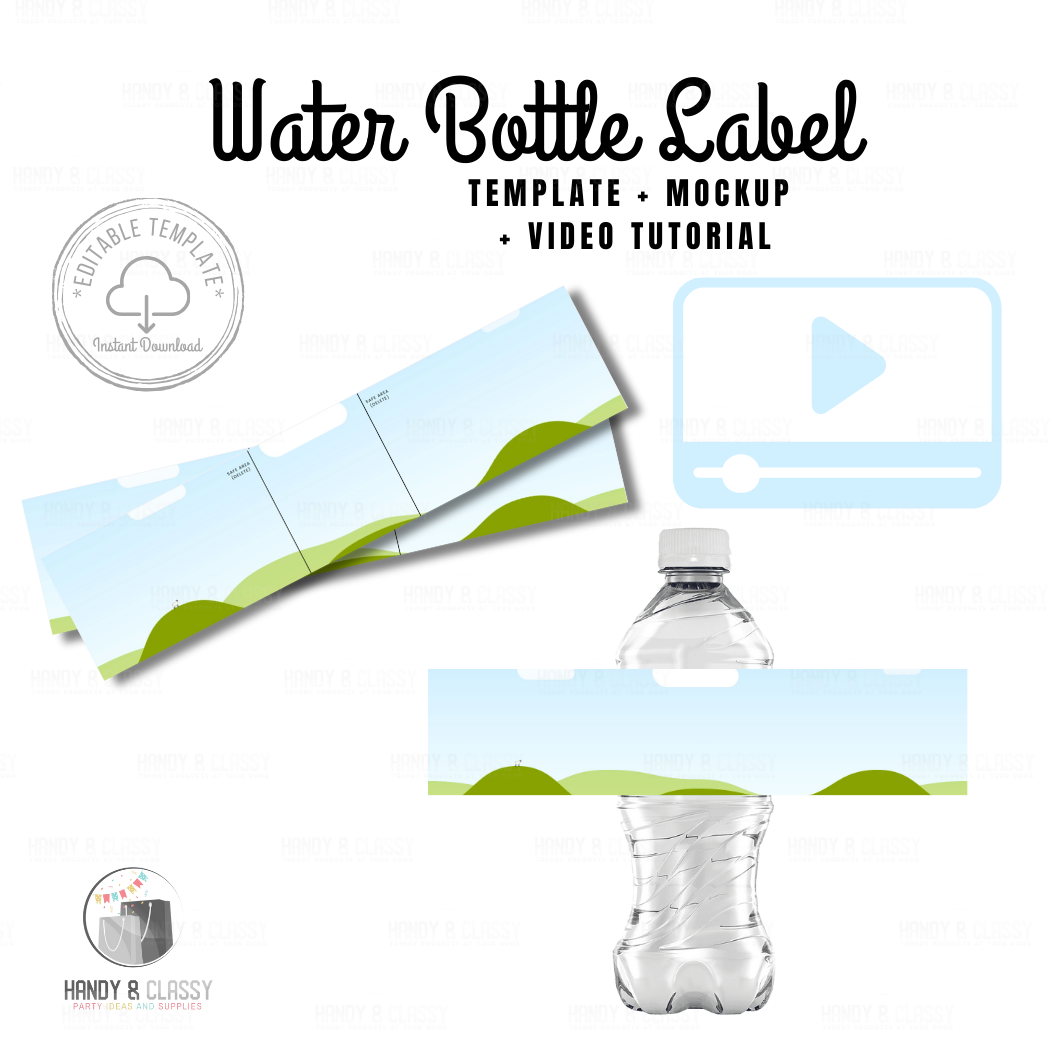 Water Bottle Template (Editable)