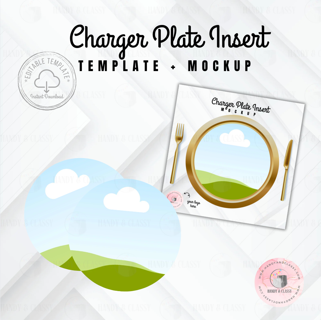 Charger Plate Insert Template (Editable)