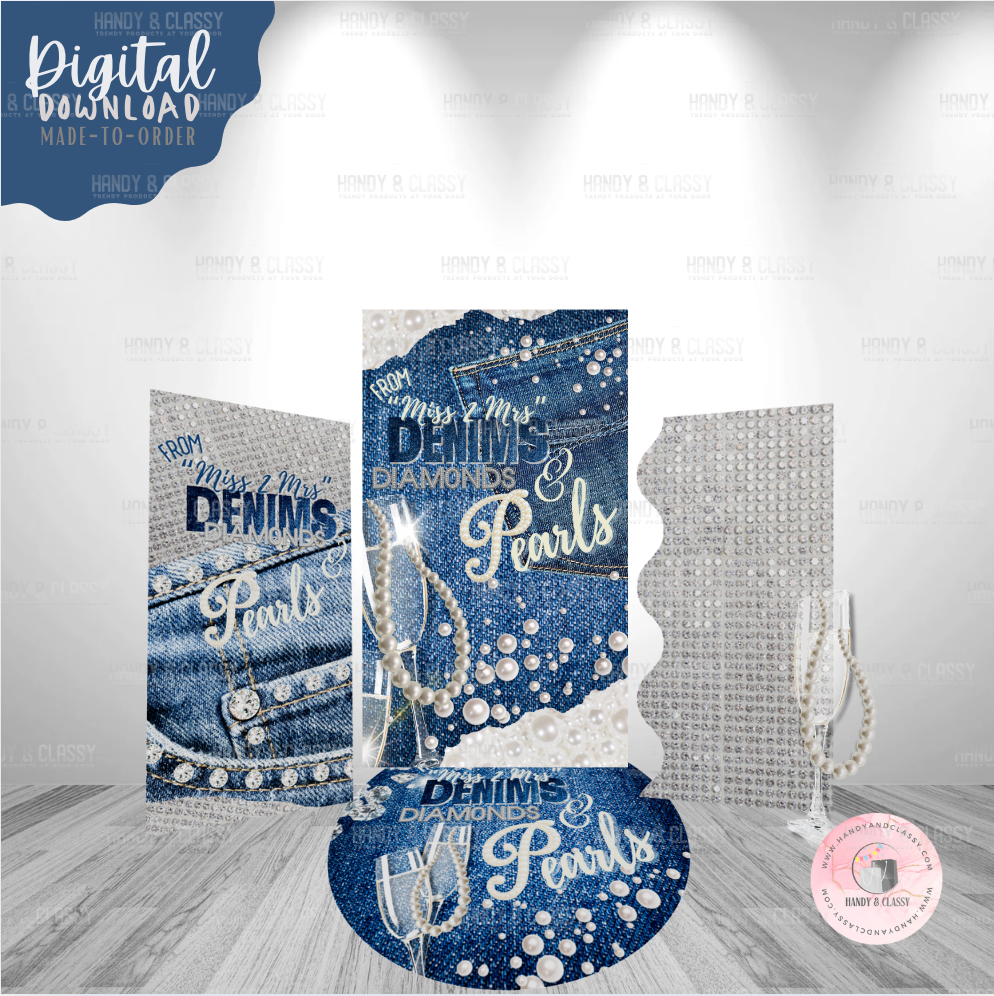 Denims, Diamonds & Pearls Bundle (PRINTABLE - Digital Design)
