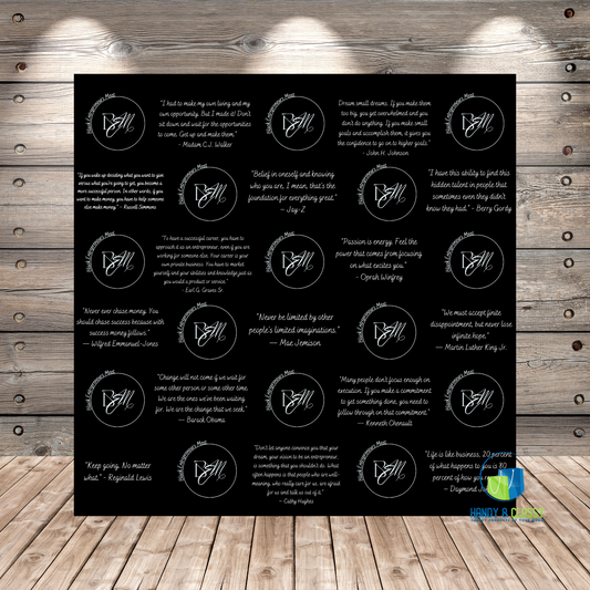 Custom Step & Repeat Backdrop (Material: Vinyl or Microfiber)