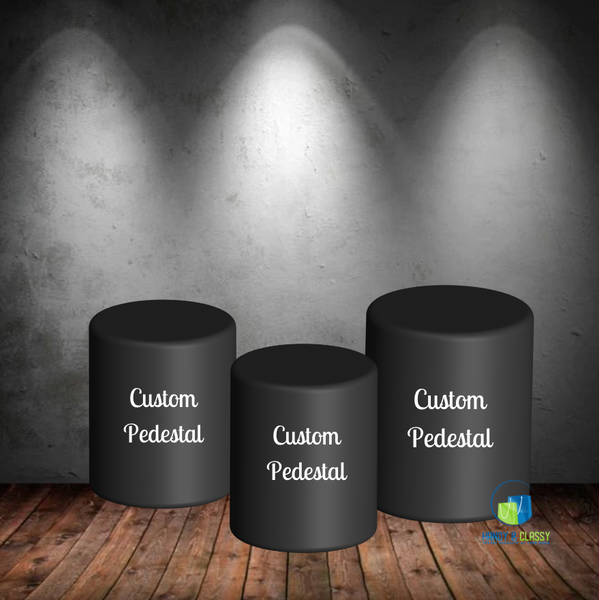 Custom Pedestal Cover (Material: Spandex or Polyester)