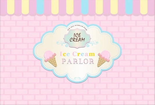 Ice Cream Shop in Pastel Backdrop