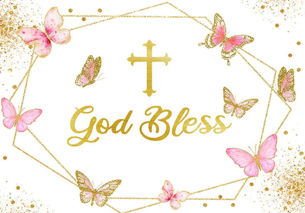 Butterfly Bless Backdrop (Material: Vinyl)