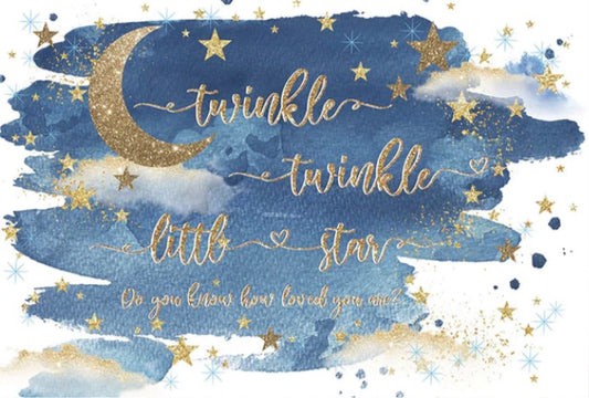Blue Twinkle Backdrop (Material: Vinyl)