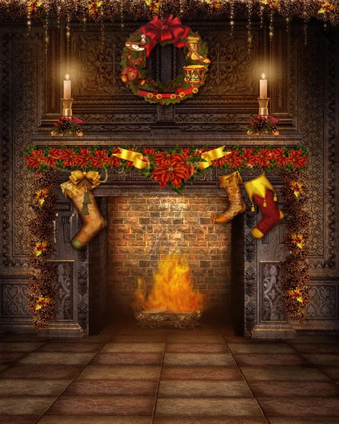 Christmas Night Backdrop (Material: Microfiber)