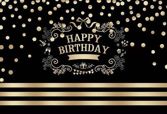 Gold and Party Backdrop (Material: Vinyl)