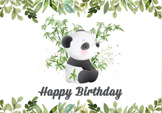 One Cute Panda Backdrop (Material: Vinyl)
