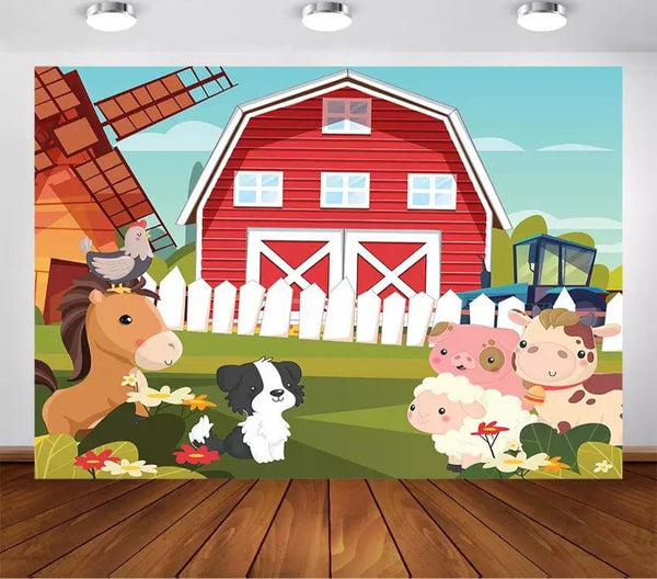 Dog Farm Backdrop (Material: Vinyl)