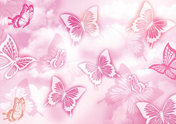 Butterfly in Pink Butterfly Backdrop (Material: Vinyl)