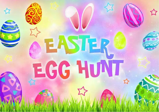Easter Hunt Backdrop (Material: Vinyl)