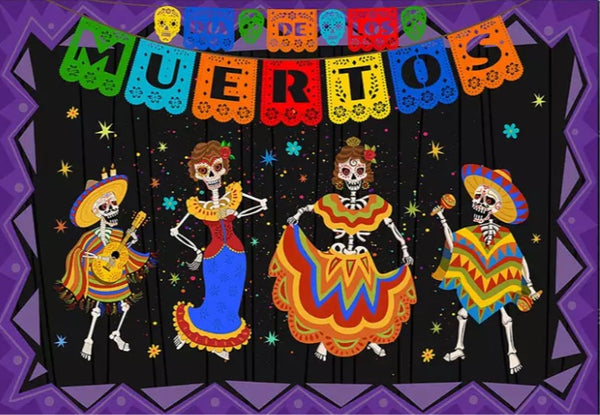Dia de Muertos Backdrop (Material: Vinyl)