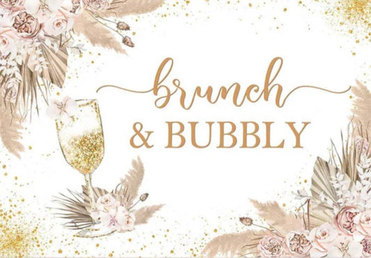 Brunch & Bubbly Backdrop (Material: Vinyl)
