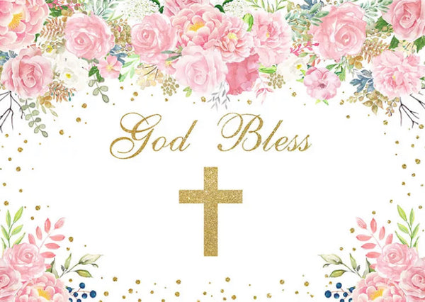 Christianity God Blessing Backdrop (Material: Vinyl)