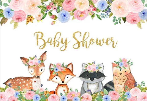 Cute Woodland Backdrop (Material: Vinyl)