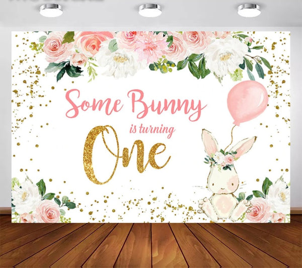 Busy Bunny Backdrop (Material: Vinyl)