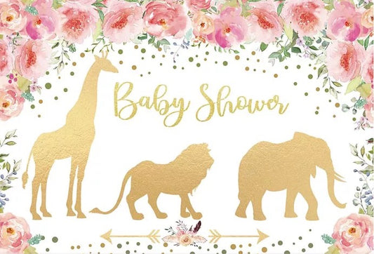 Jungle in Gold Backdrop (Material: Vinyl)