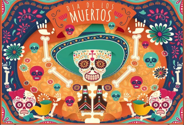 Day of the Dead Party Backdrop (Material: Vinyl)