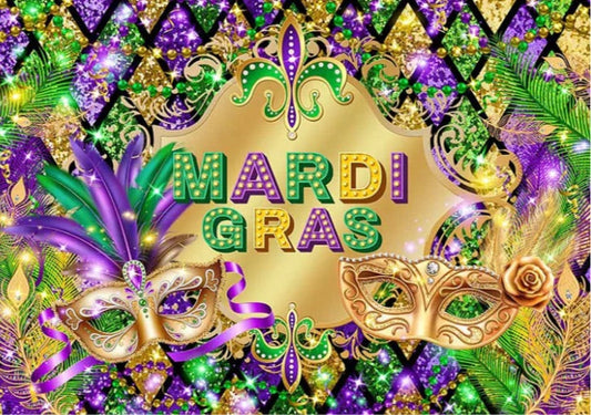 Mardi Gras Backdrop (Material: Vinyl)