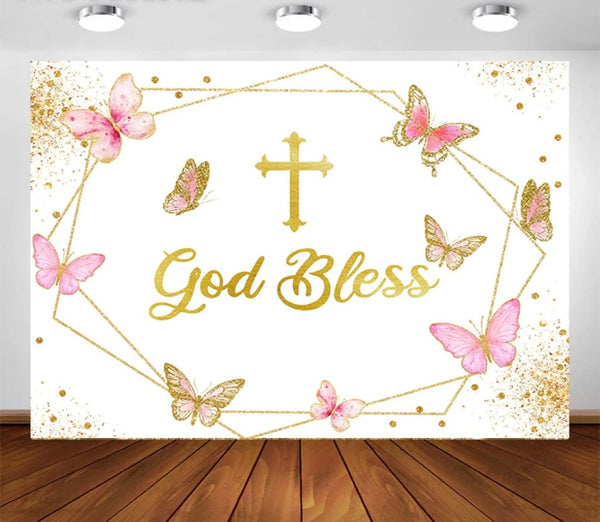 Butterfly Bless Backdrop (Material: Vinyl)