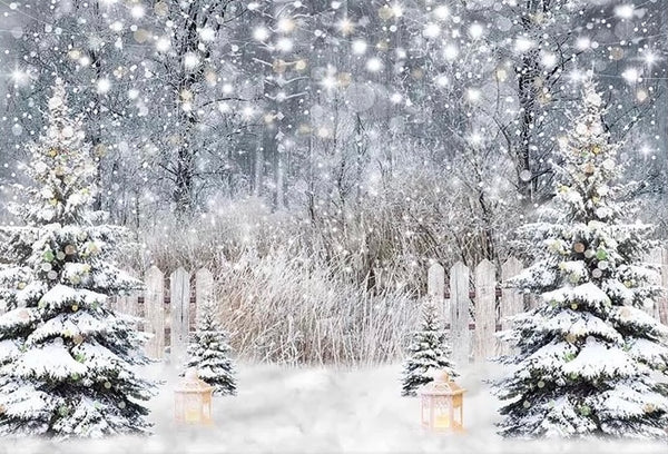 Christmas Forest Backdrop (Material: Vinyl)