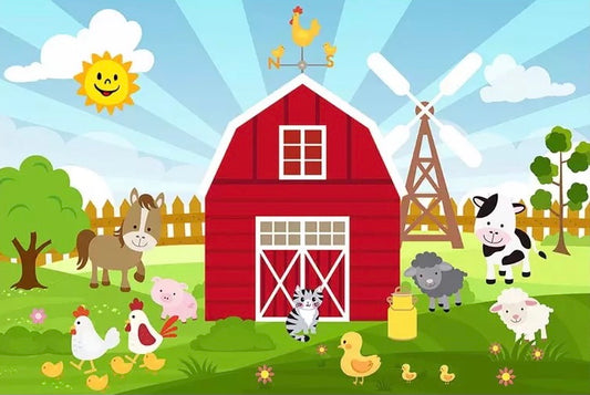 Happy Farm Backdrop (Material: Vinyl)