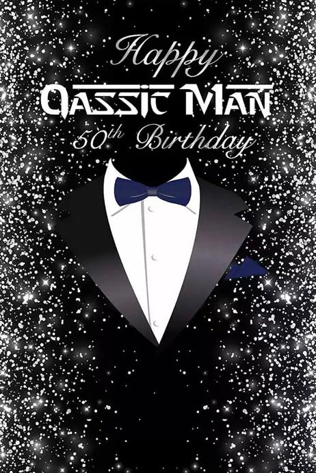 Men Bow Tie Backdrop (Material: Vinyl)