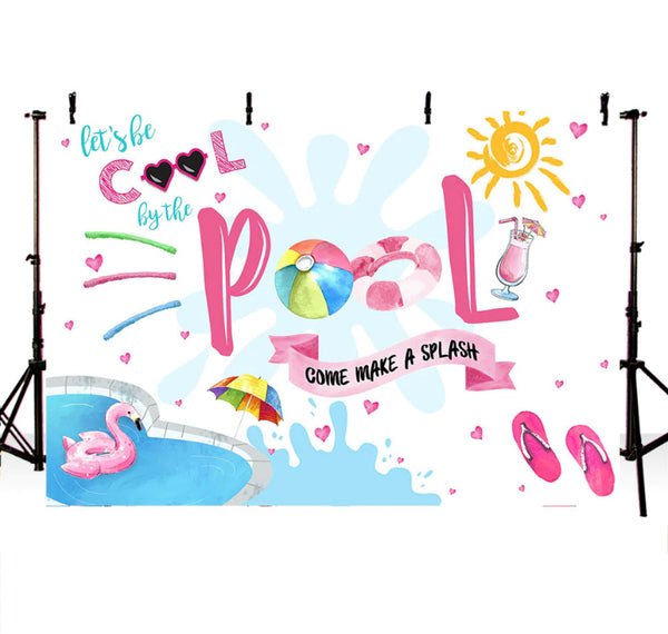 Cool at the Pool Backdrop (Material: Vinyl)