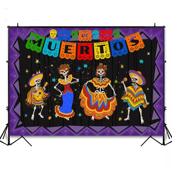 Dia de Muertos Backdrop (Material: Vinyl)