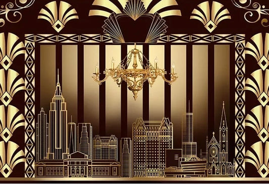 Golden Towers Backdrop (Material: Vinyl)