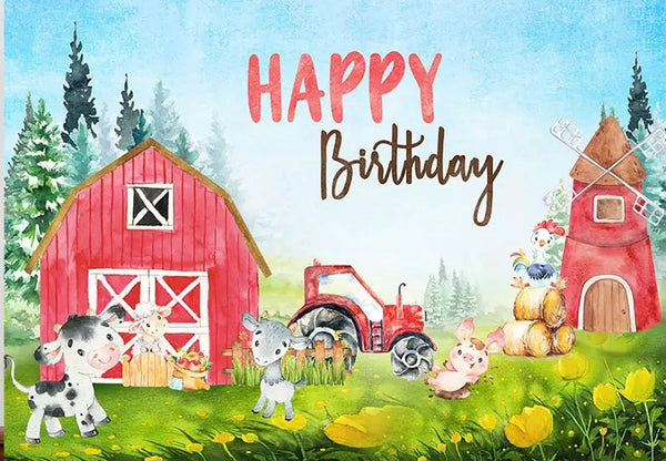 Cute Farm Backdrop (Material: Vinyl)