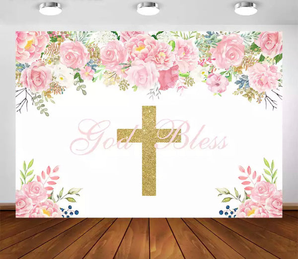 Christianity God Blessing Backdrop (Material: Vinyl)