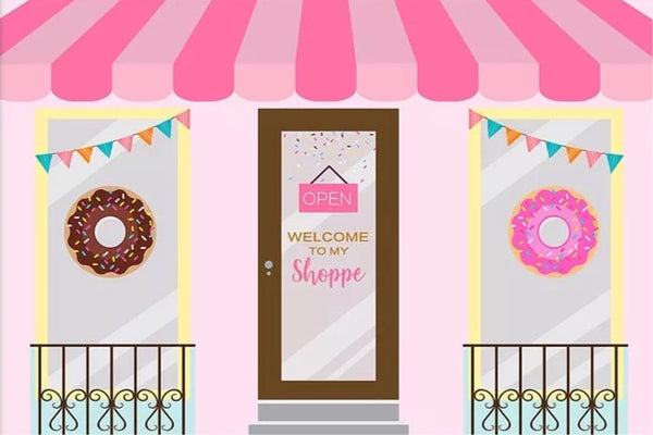 Donut Shop Backdrop (Material: Vinyl)
