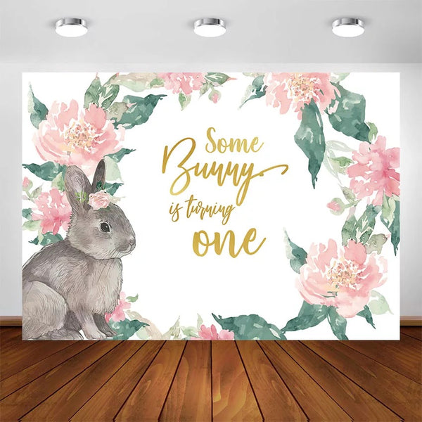 Bunny is ONE Backdrop (Material: Vinyl)