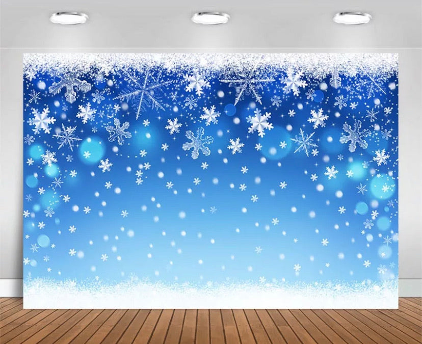 Snowing Christmas Backdrops (Material: Vinyl)