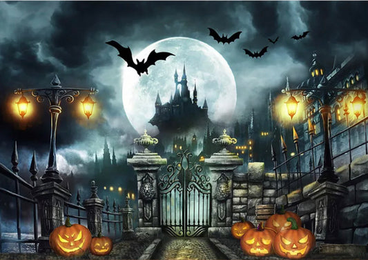 Vampires Halloween Backdrop (Material: Vinyl)