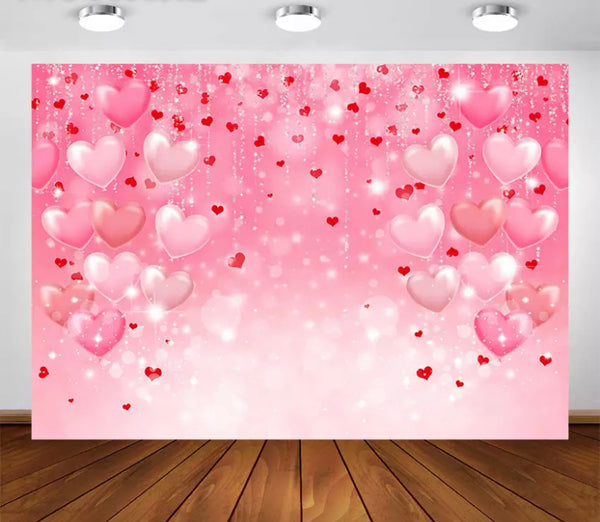 Bubble Hearts Backdrop (Material: Vinyl)