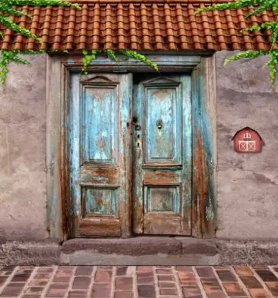 Blue Door Backdrop (Material: Microfiber)