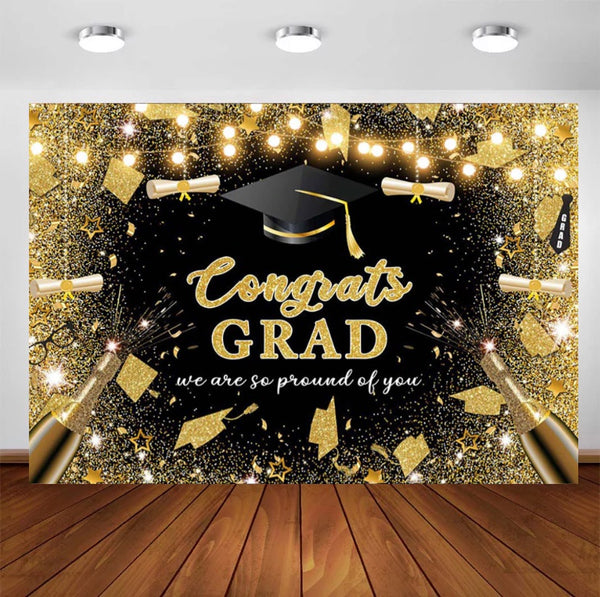 Congrats GRAD Backdrop (Material: Vinyl)