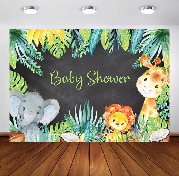Coconut Jungle Backdrop (Material: Vinyl)