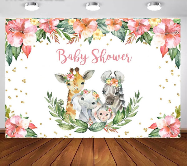 Cute Jungle Backdrop (Material: Vinyl)