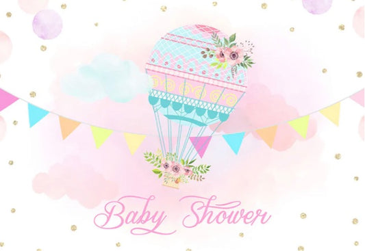 Sweet Hot Air Balloon Backdrop (Material: Vinyl)