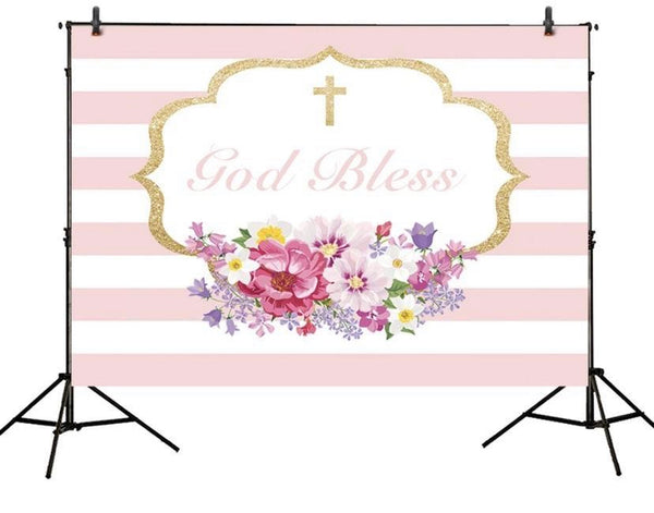 Christianity Pink Backdrop (Material: Vinyl)