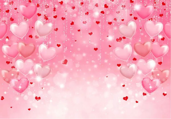 Bubble Hearts Backdrop (Material: Vinyl)