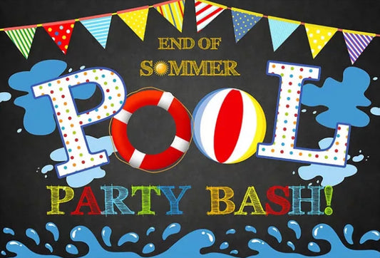 Pool Party Backdrop (Material: Vinyl)