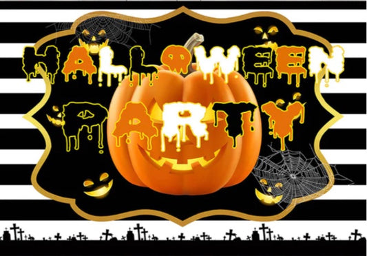 Halloween Party Backdrop (Material: Vinyl)