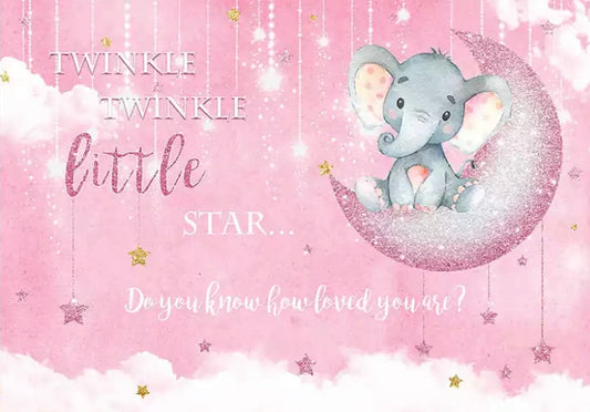 Twinkle Baby Elephant Pink (Material: Vinyl)