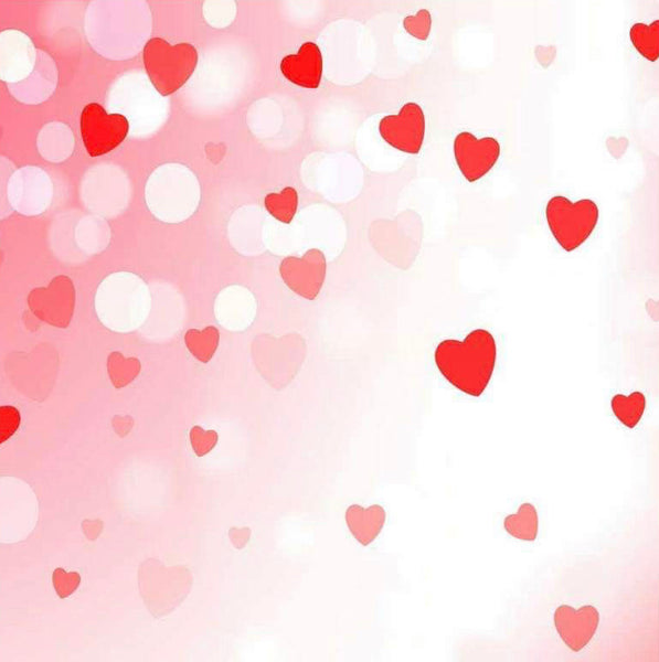 Red and White Hearts (Material: Microfiber)