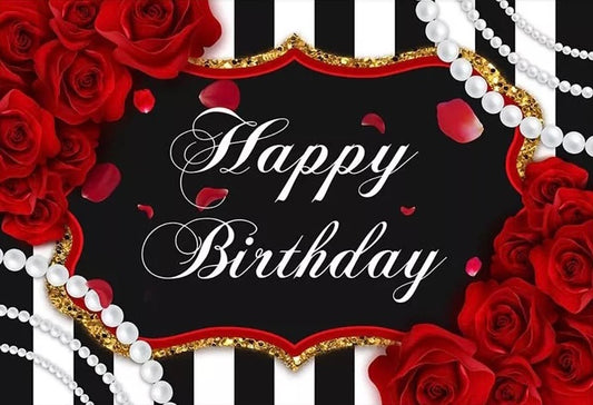 Happy with Flowers Backdrop (Material: Vinyl)