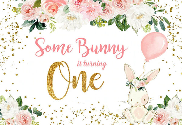Busy Bunny Backdrop (Material: Vinyl)