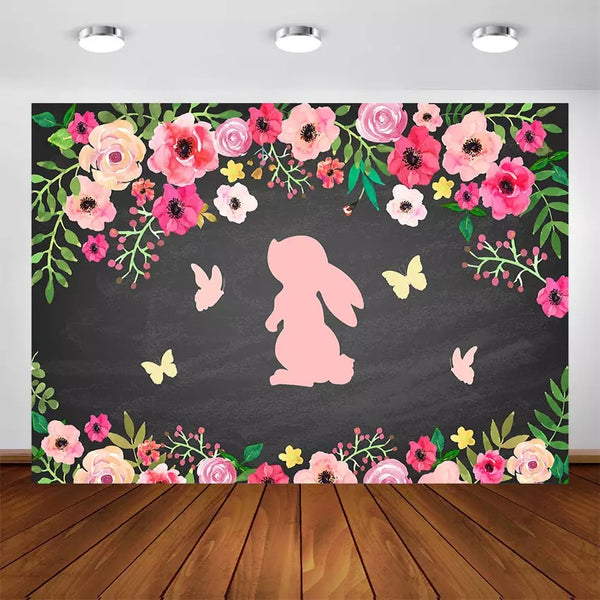 Baby Bunny Backdrop (Material: Vinyl)